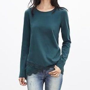 NWT Banana Republic Lace Crossover Pullover XS